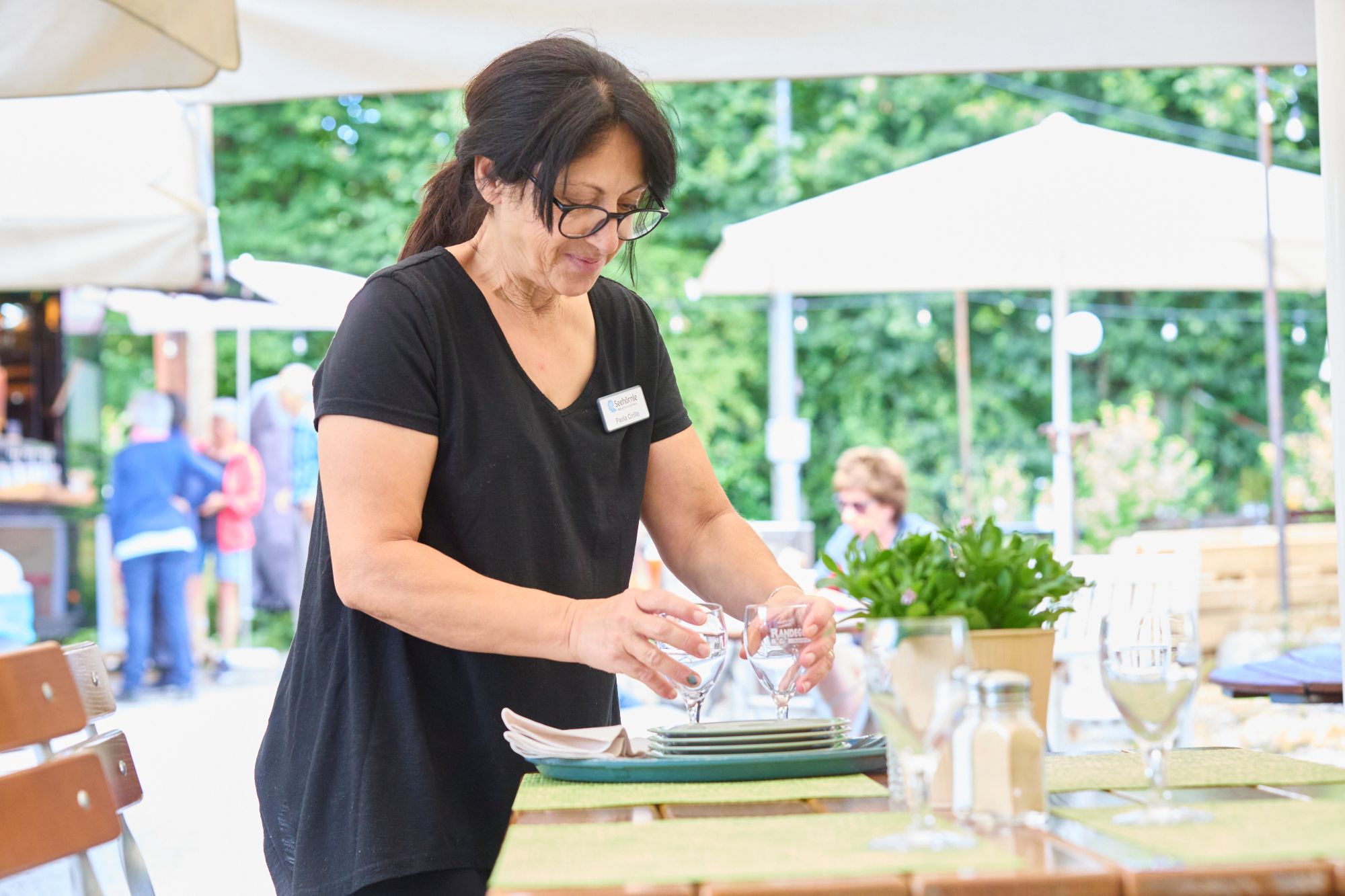 Terrasse wird eingedeckt