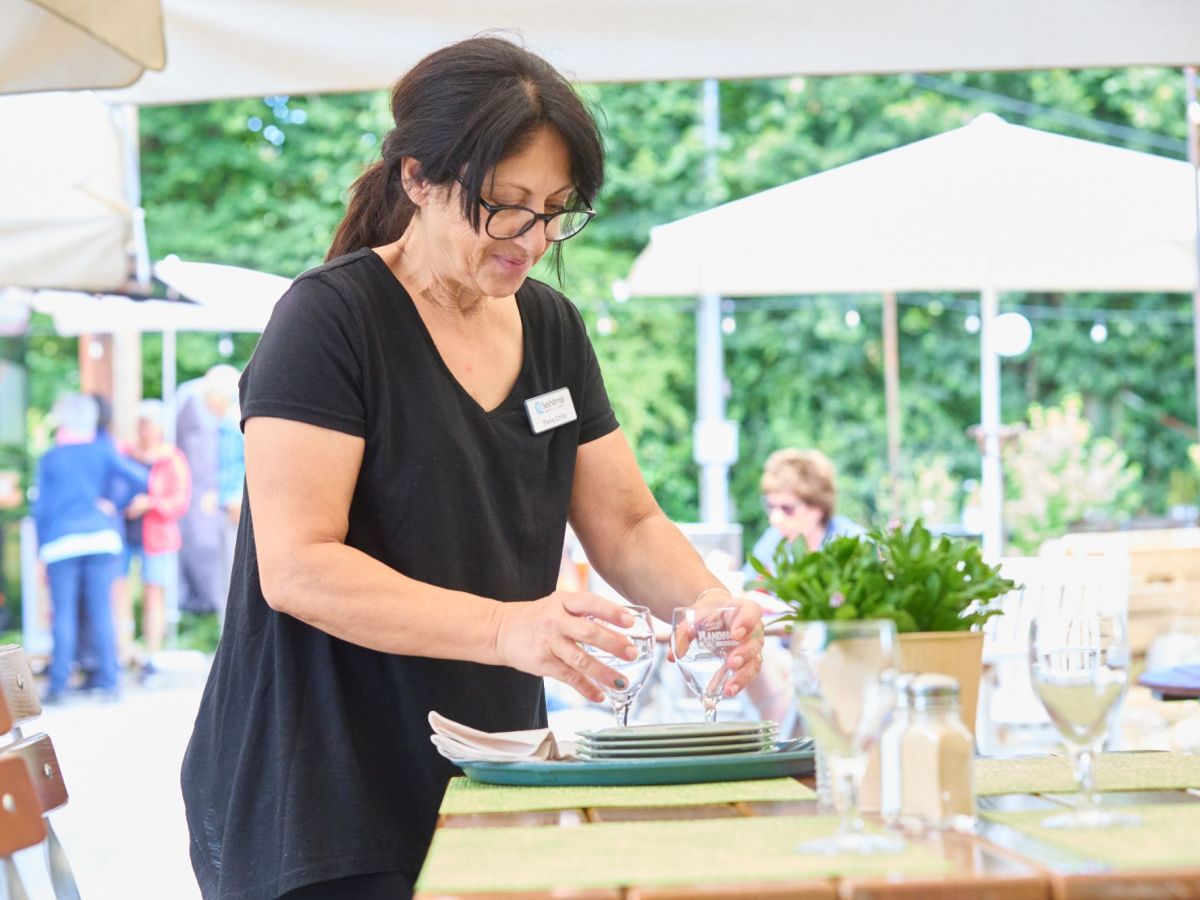 Terrasse wird eingedeckt